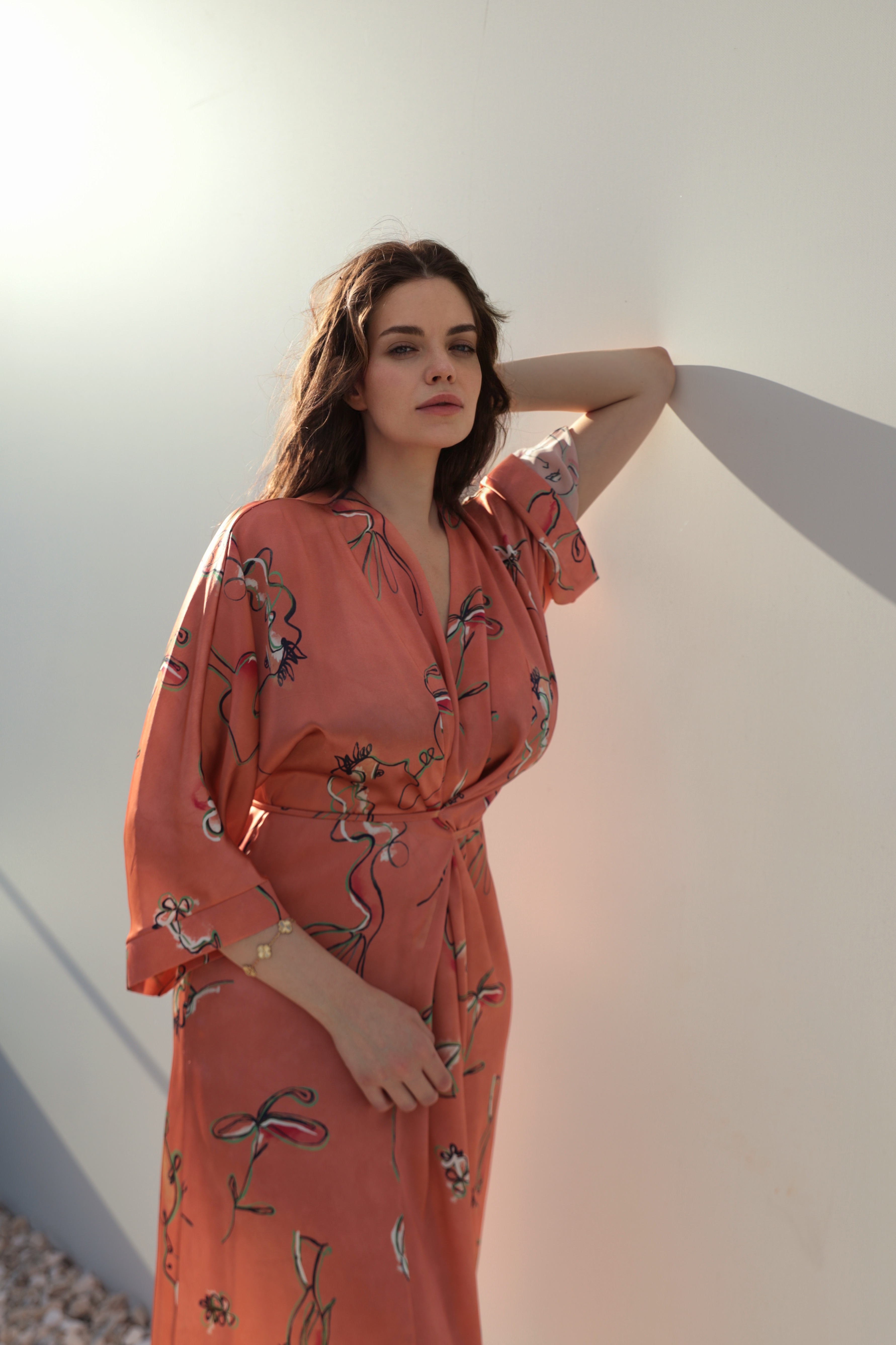 Orange Silk Dress